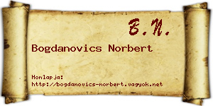 Bogdanovics Norbert névjegykártya